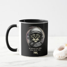 Funny Cat Tasse Spoof Space Parody - Bearbeitbarer