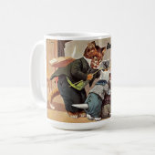 Funny Cat Teacher Lehrer Cat Schüler Kaffeetasse (Vorderseite Links)