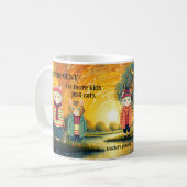 Funny Cat Teacher Rente Tasse (Vorderseite Links)