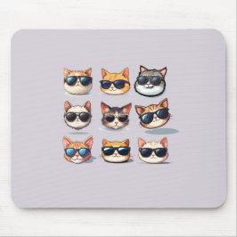 Funny Cat Thema bei Lila Mousepad