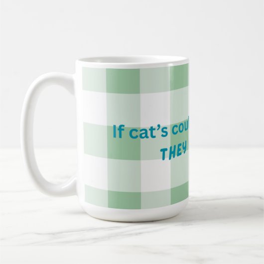 Funny Cat themed Tasse, perfekt für Katzenliebhabe Kaffeetasse (Links)