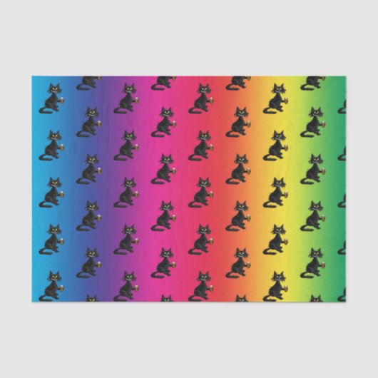 Funny Cat Tissue Paper Seidenpapier (Vorderseite)