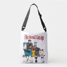 Funny Cat Tote Bag - Ich war vor 3 Katzen normal