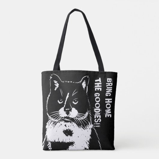 Funny cat tote bag tasche (Rückseite)