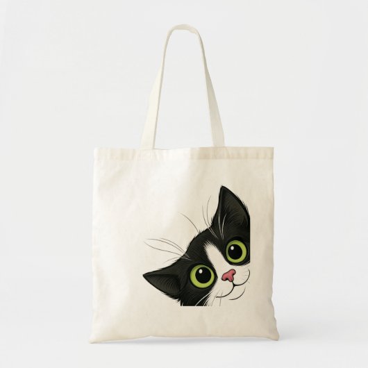 Funny Cat Tote Bag Tragetasche (Vorne)