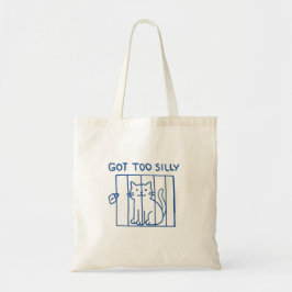 Funny Cat Tote Bag - zu Albern Minimalistisch Got Tragetasche
