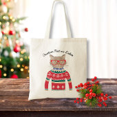 Funny Cat Tragen hässlich Weihnachts Sweater Custo Tragetasche