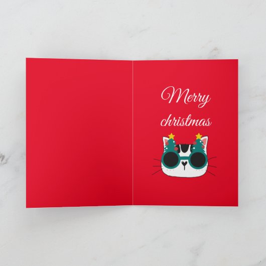 Funny Cat tree Weihnachten (Innenseite)