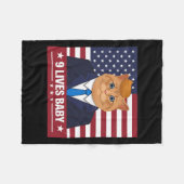 Funny Cat Trump 9 Lebt Baby Funny Vote für Trump Fleecedecke (Vorderseite (Horizontal))