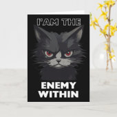 Funny Cat Trump By Funny Vote For Trump Cats 2024 Karte (Gelbe Blume)