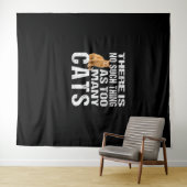 Funny Cat TShirt_ So etwas wie zu viele Katzen T Wandteppich (Beispiel (Horizontal))