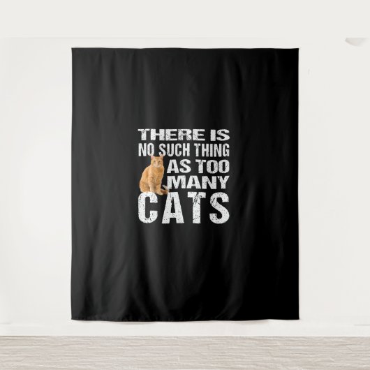 Funny Cat TShirt_ So etwas wie zu viele Katzen T Wandteppich (Vorderseite)