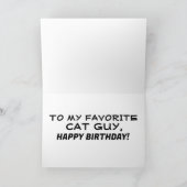FUNNY CAT TYP BIRTHDAY GREETING CARDS KARTE (Innenseite)