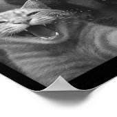 Funny Cat überrascht glücklich Selfie mit Bigfoot  Poster (Ecke)