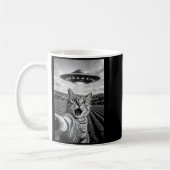 Funny Cat Ufo Alien Bengal Cat Selfie Gift Men Wom Kaffeetasse (Links)