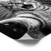 Funny Cat Ufo Alien Bengal Cat Selfie Gift Men Wom Poster (Ecke)