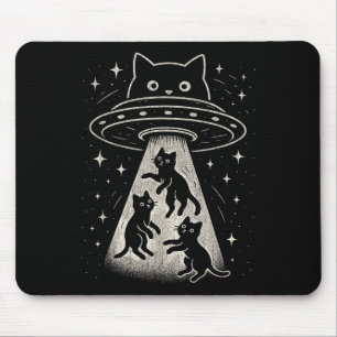 Funny Cat Ufo Niedlich Kitty Space Raumschiff Alie Mousepad