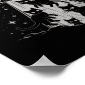 Funny Cat Ufo Spaceship Alien Galaxy Ästhetische Poster (Ecke)