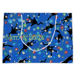 Funny Cat und die Weihnachtslichter Große Geschenktüte