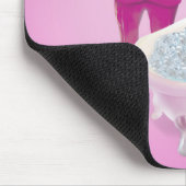 Funny Cat und Hund feiern zusammen Mousepad (Ecke)