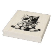 Funny Cat und Kaffee Gummistempel (Stempel)