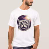 Funny Cat und UFO T-Shirt (Vorderseite)