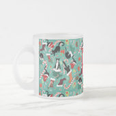 Funny Cat und Weihnachten Strumpf Mattglastasse (Links)
