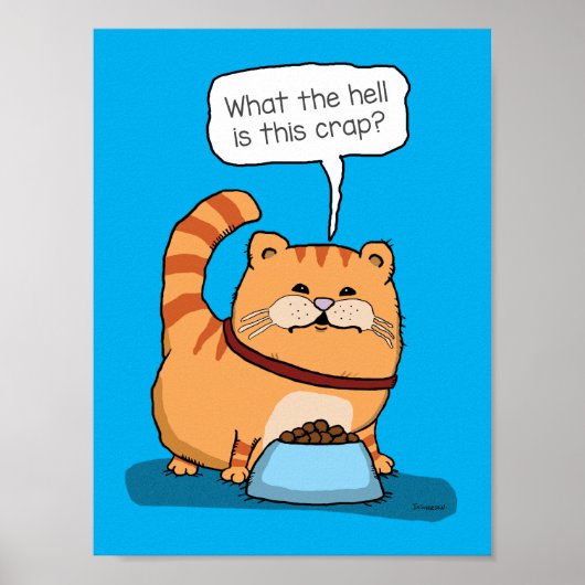 Funny Cat unglücklich Chow Poster (Vorne)