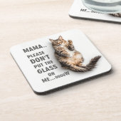 Funny Cat Untersetzer - Adorable Cat Jokes Unterse (Linke Seite)