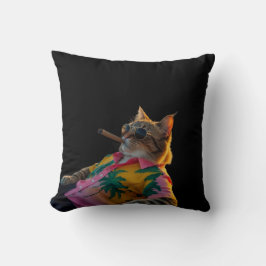 Funny Cat Vacation Pillow - Relaxen Geschenk für V Kissen