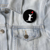 Funny Cat Valentine Niedliches Herz Button (Beispiel)