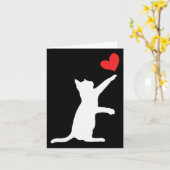 Funny Cat Valentine Niedliches Herz Karte (Gelbe Blume)