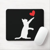 Funny Cat Valentine Niedliches Herz Mousepad (Mit Mouse)