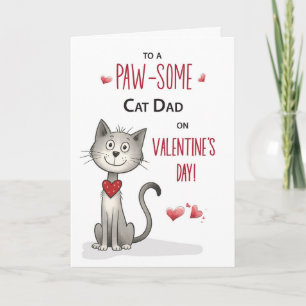 Funny Cat Valentine zum Vater vom Haustier Karte