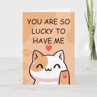 Funny Cat valentine's day cards Karte