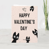 Funny Cat valentine's day cards Karte (Rückseite)