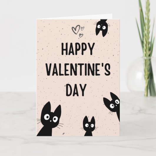 Funny Cat valentine's day cards Karte (Vorderseite)