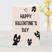 Funny Cat valentine's day cards Karte (Gelbe Blume)