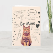 Funny Cat valentine's day cards Karte (Rückseite)