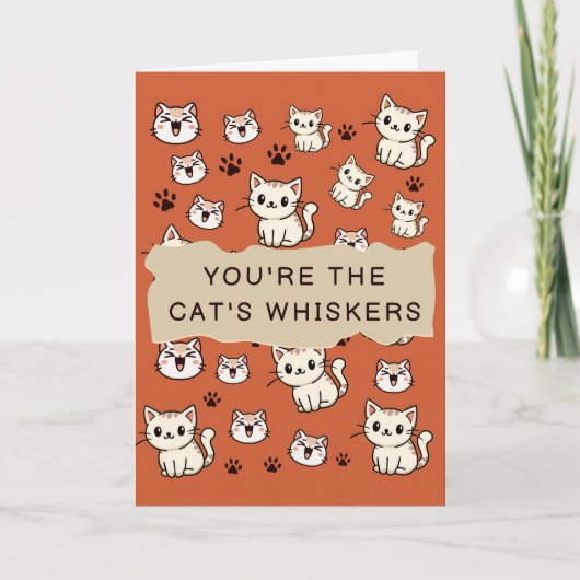 Funny Cat valentine's day cards Karte (Vorderseite)