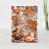 Funny Cat valentine's day cards Karte (Rückseite)