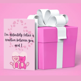 Funny Cat Valentine's Day Folded Holiday Card Feiertagskarte