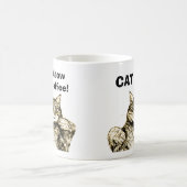 Funny Cat Vater Kaffeemaschine Tasse (Mittel)