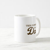 Funny Cat Vater Schlafen Illustration Kaffeetasse (VorderseiteRechts)