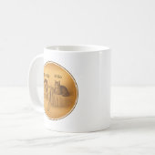 Funny Cat Vater Schlafen Illustration Kaffeetasse (Vorderseite Links)