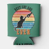 Funny Cat Vater Vater Individuelle Name Geschenk Dosenkühler (Vorderseite)