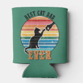 Funny Cat Vater Vater Individuelle Name Geschenk Dosenkühler (Rückseite)