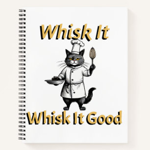 Funny Cat verkleidet als Koch Rezept Notizblock