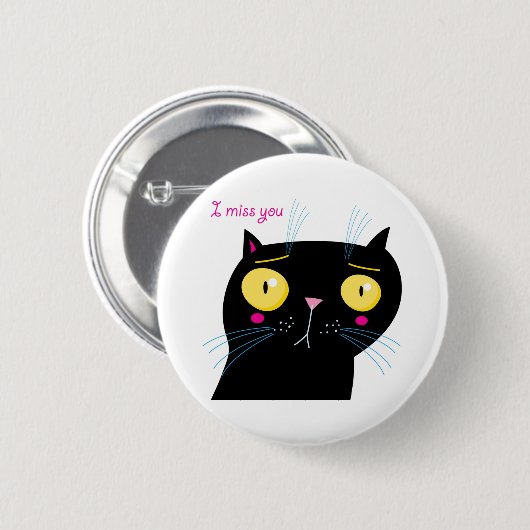 Funny Cat vermisst Button (Vorne & Hinten)