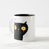 Funny Cat vermisst Zweifarbige Tasse (Vorderseite Links)